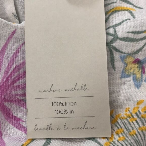 JOIE Floral 100% Linen Dress Ruffle Cap Sleeve V-Neck XS - Picture 5 of 5